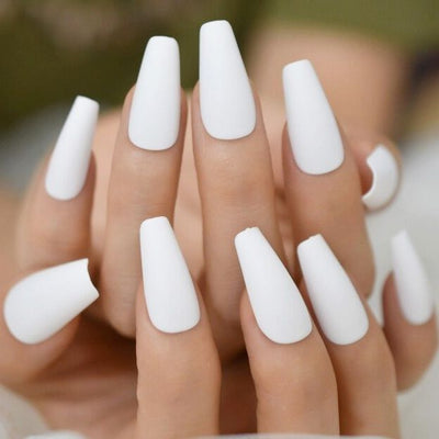 100 Pcs Set Fake Nails - Classic White